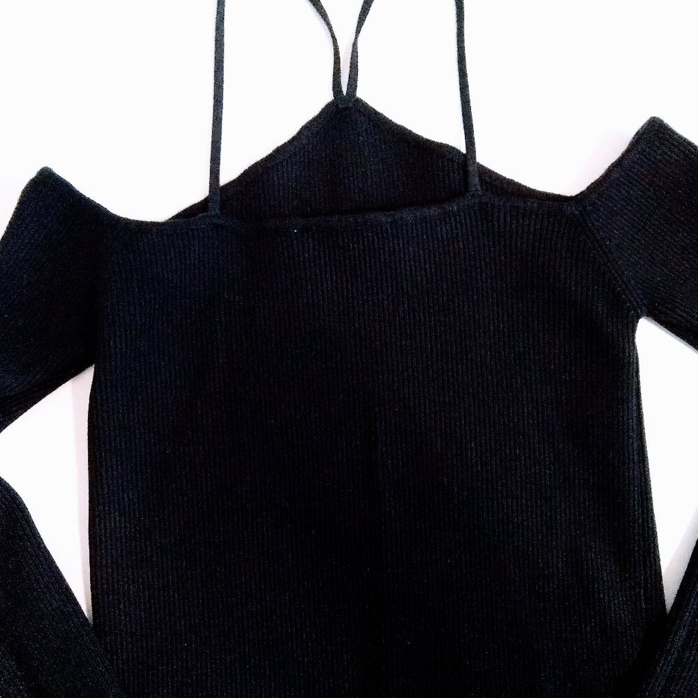ZARA CUT-OUT RIBBED SWEATER TOP TRF COLLECTION SIZE M - Picture 7 of 10